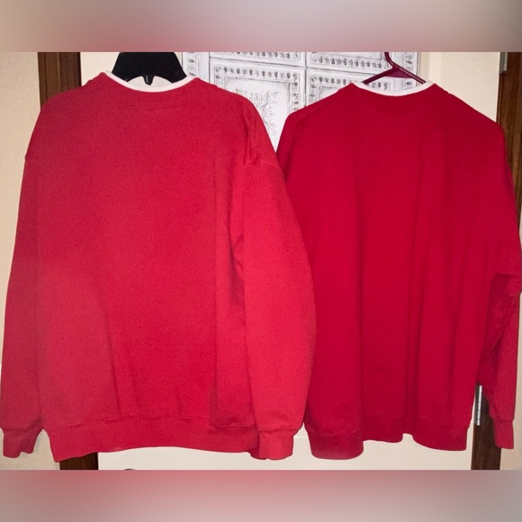 ⛄️Pre-Loved 2 Pcs Sz-L&XL M&CSportswear Bundle Red Snowman Sweaters/Sweatshirts - Picture 6 of 16